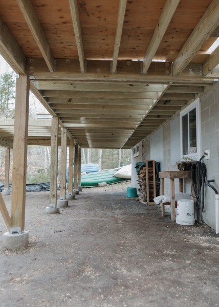 View of under the porch