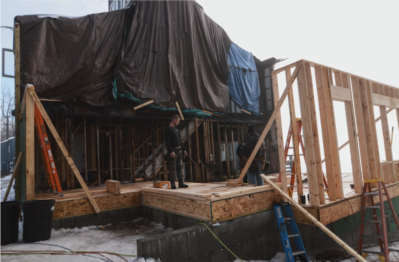 Staging lumber for wall construction