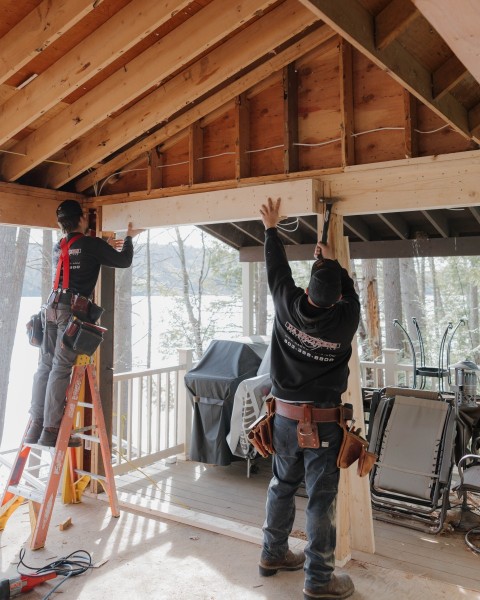 Header beam installation