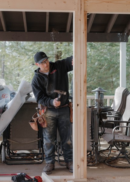 Header beam installation